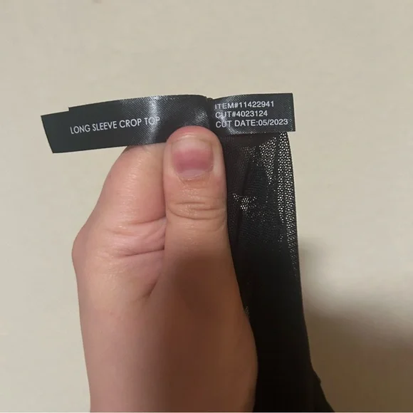 Torrid Mesh Black Long Sleeve Crop Top - Picture 8 of 8